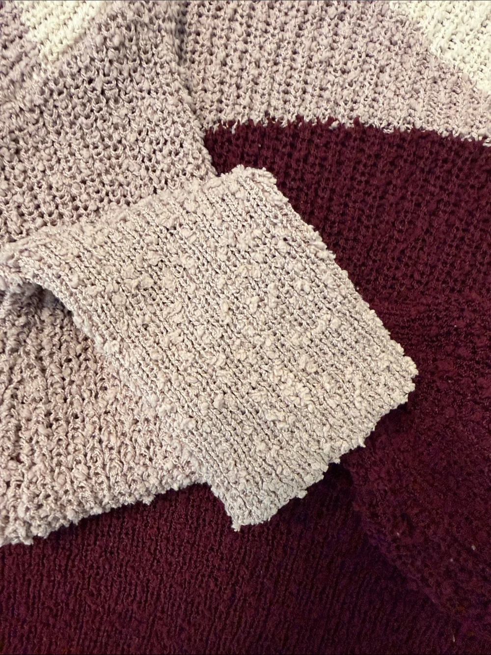 Cozy Colorblock Cropped Crewneck Sweater